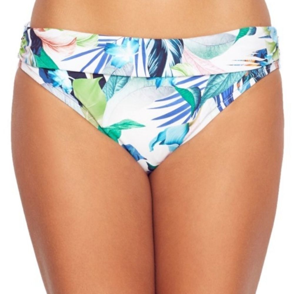La Blanca Womens In The Moment Banded Hipster Bikini Bottom Style sz 4 - Picture 2 of 8
